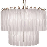 Keiichi Twisted Frost Glass Chandelier - Small