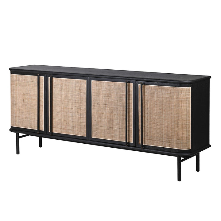 Keita Sideboard in Oak and Cane – 4 Doors