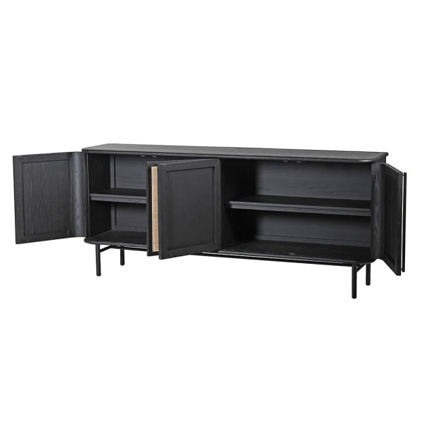 Keita Sideboard in Oak and Cane – 4 Doors