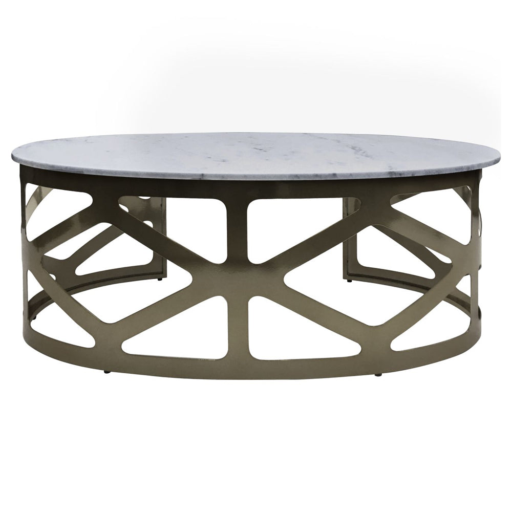 Libra Interiors Metropolitan Coffee Table – Metallic Black Nickel