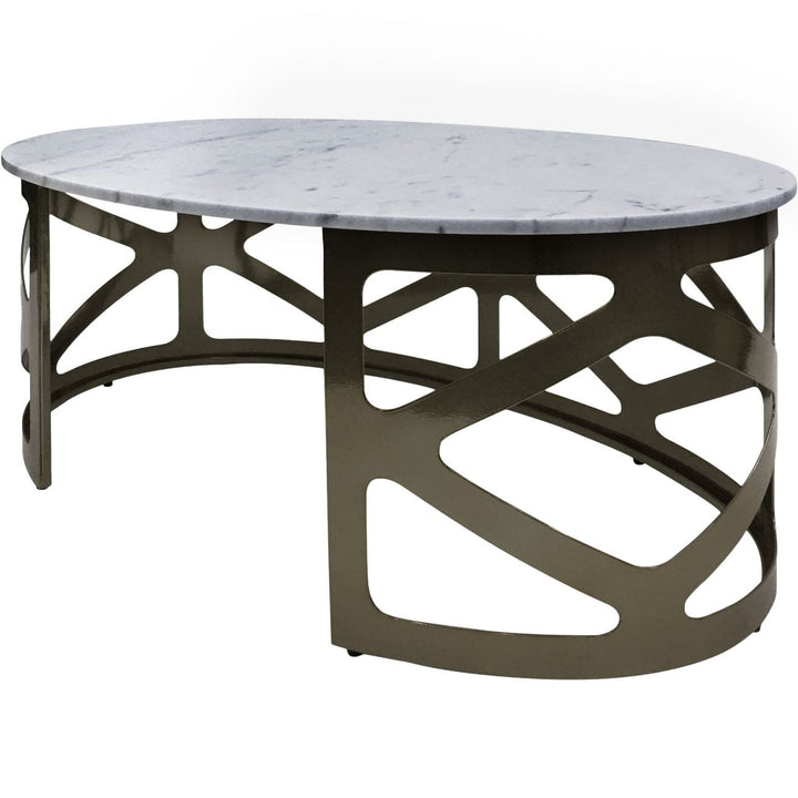 Libra Interiors Metropolitan Coffee Table – Metallic Black Nickel