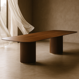 Tommy Franks Lantine Dining Table in Walnut and Brass – 280cm