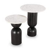 Babel Nesting Side tables (set of 2)  -  Matt Black