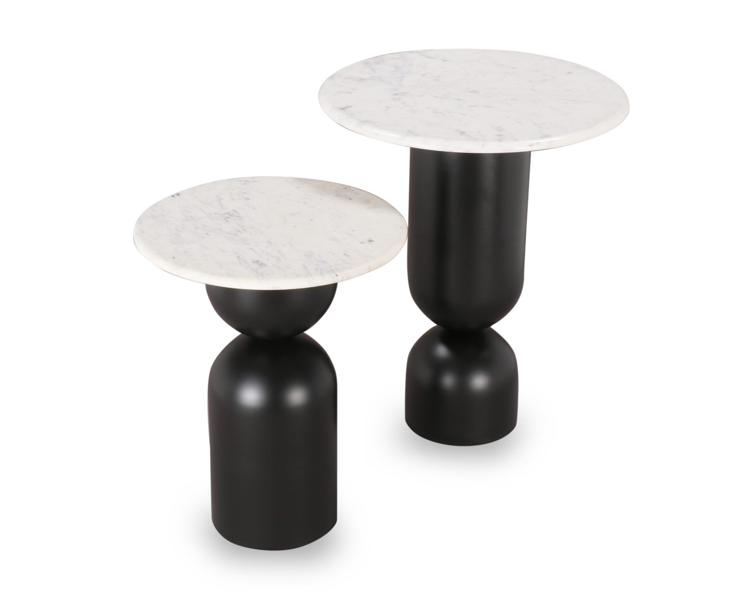 Babel Nesting Side tables (set of 2)  -  Matt Black