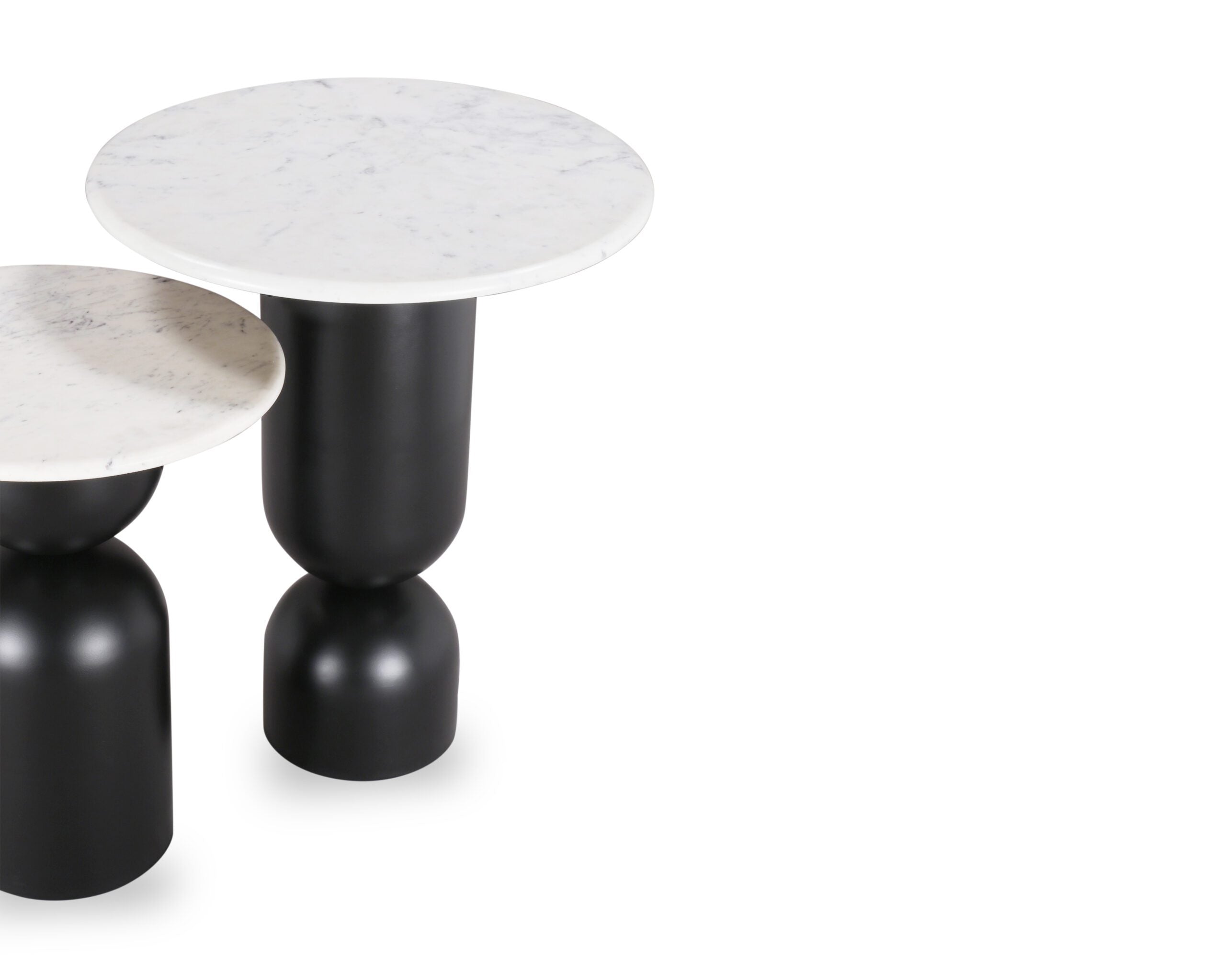 Babel Nesting Side tables (set of 2)  -  Matt Black