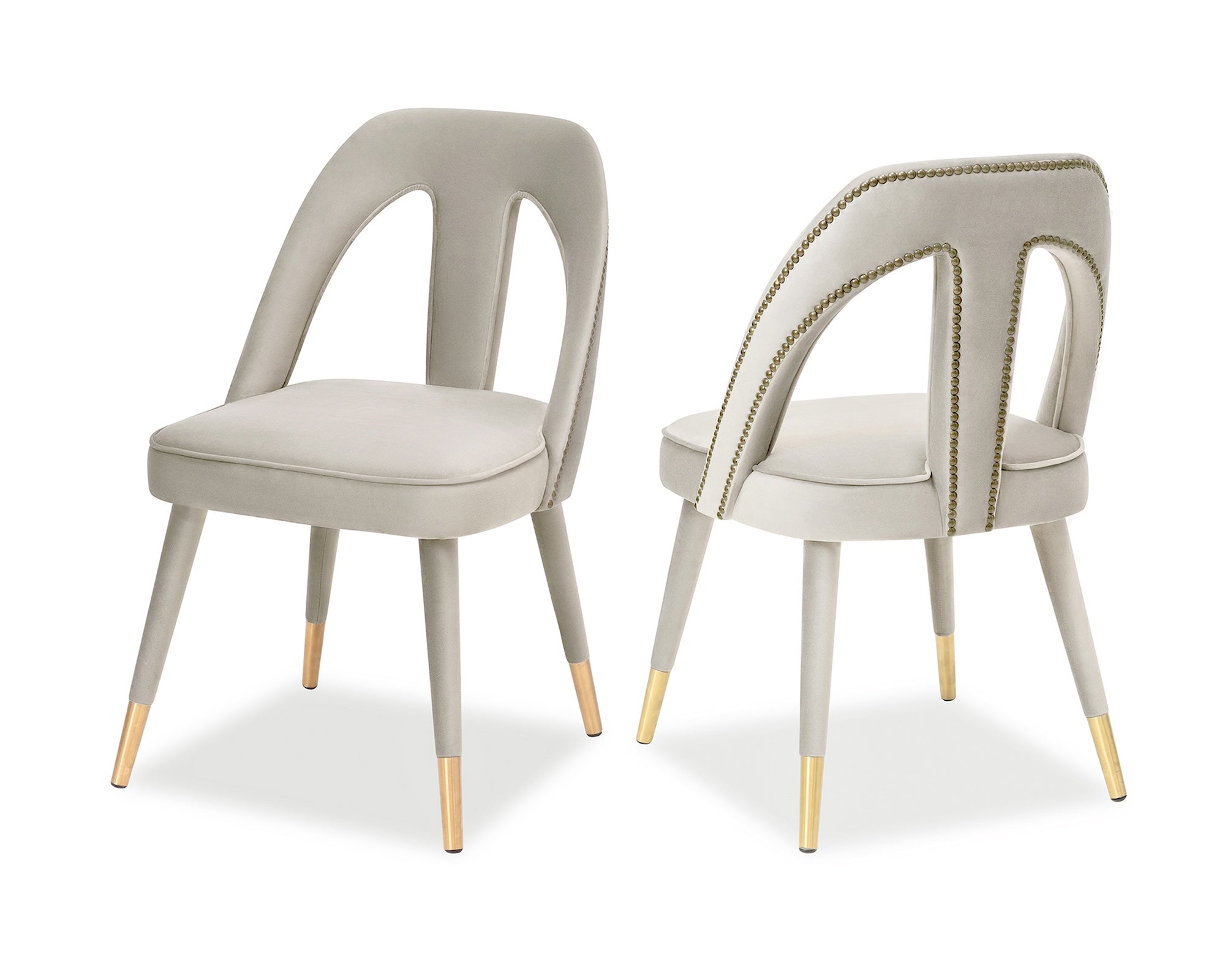 Liang & Eimil Pigalle Chair Kaster Light Grey Velvet