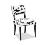 Liang & Eimil Alfama Dining Chair with Zebra Black and White Fabric and Oak Legs