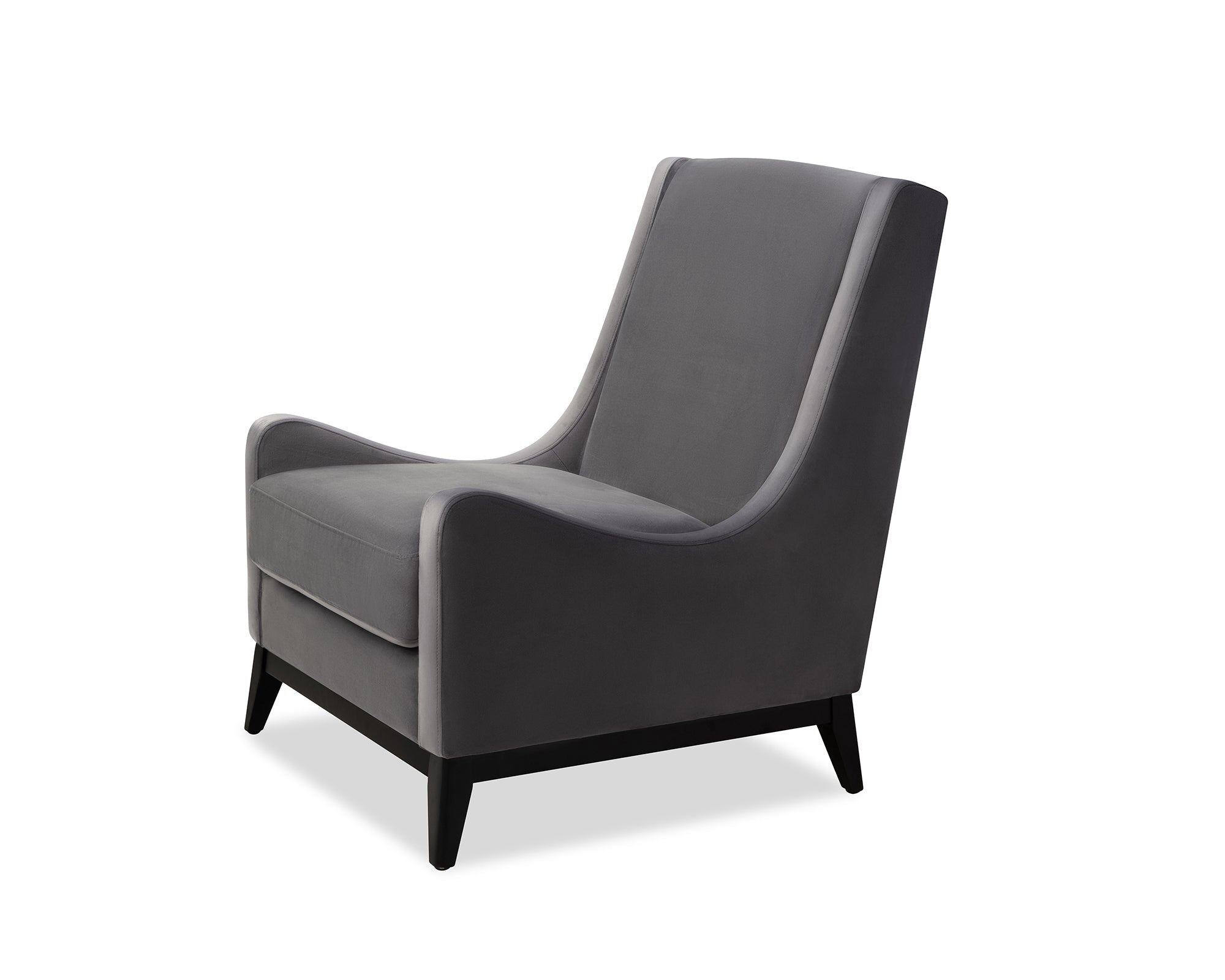 Lima Occasional Chair  -  Night Grey Velvet