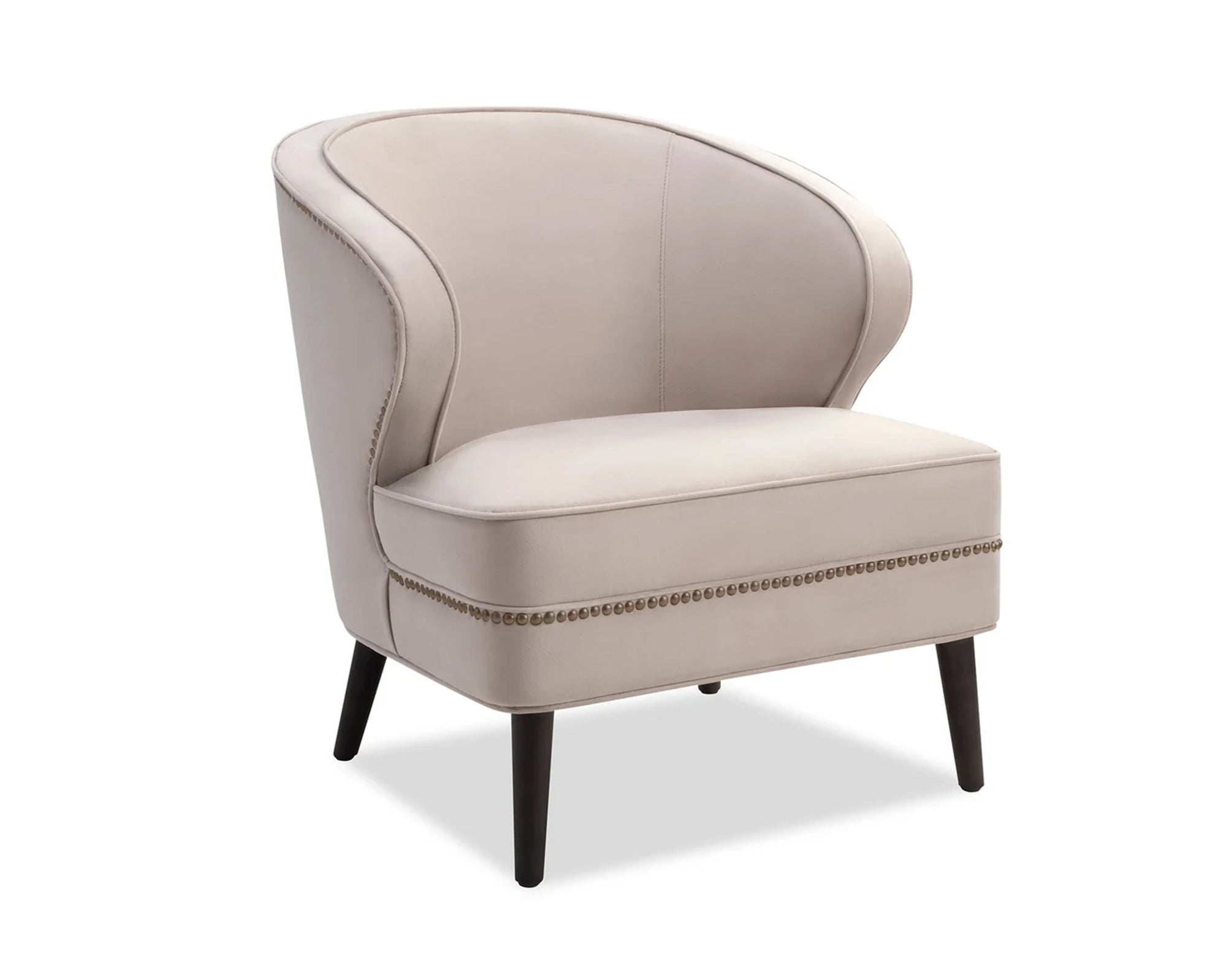 Liang & Eimil Lindsay Occasional Chair in Limestone Velvet Fabric