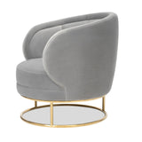 Mila Occasional Chair  - Kaster Horizion Grey Velvet