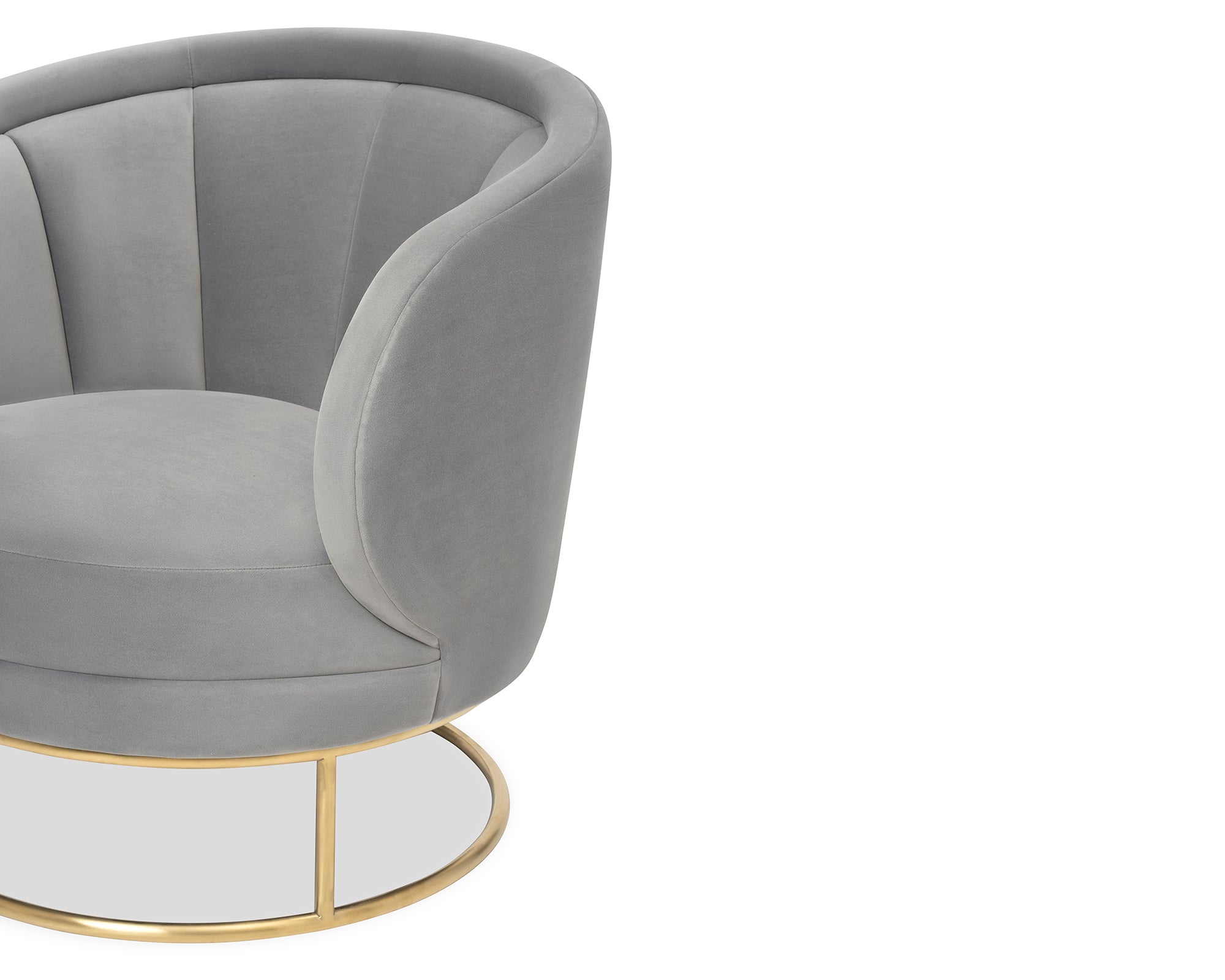 Mila Occasional Chair  - Kaster Horizion Grey Velvet