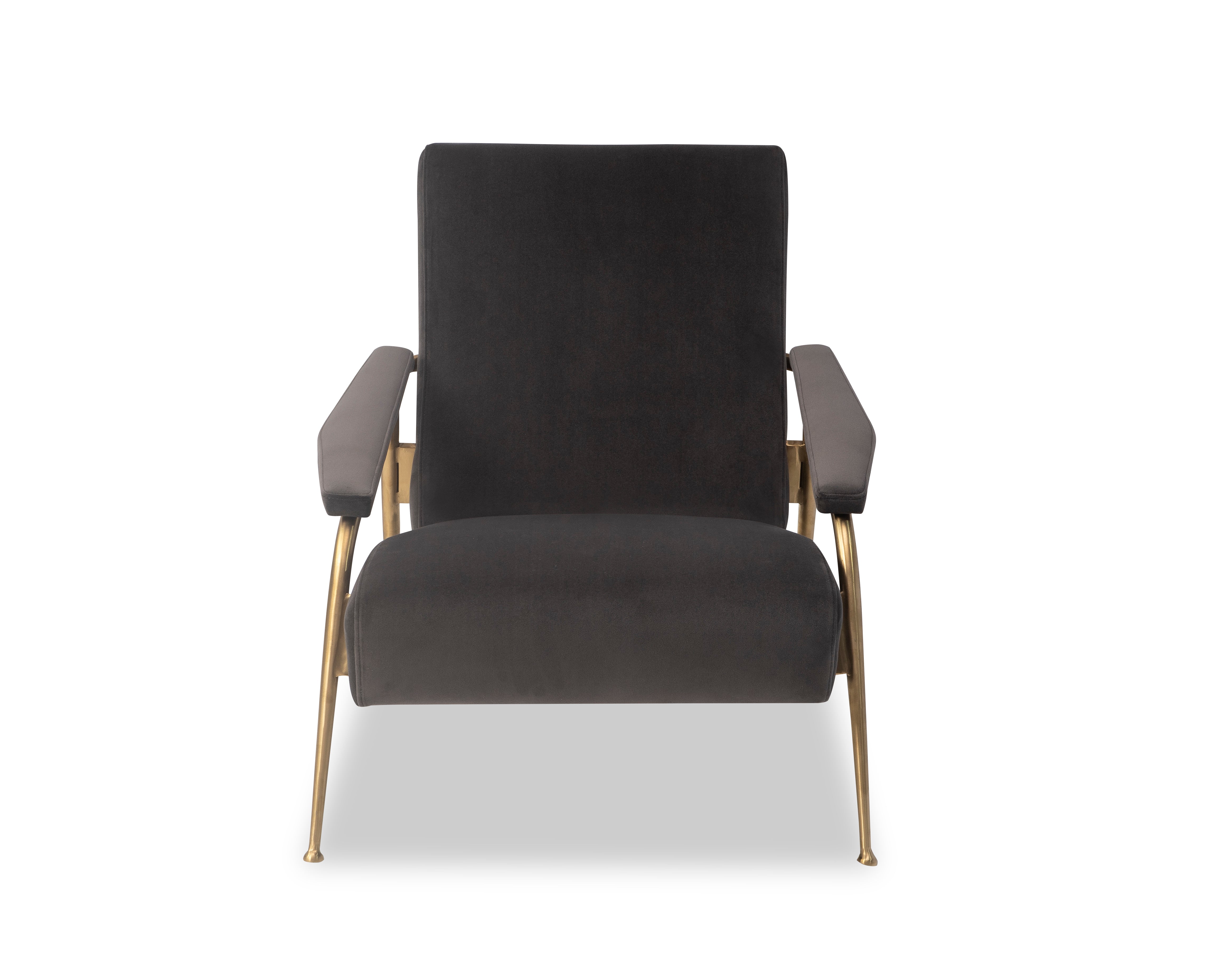 Rex Occasional Chair - Kaster Slate Grey Velvet