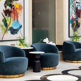 Vitale Occasional Chair Chair  -  Baxter Deep Sea Velvet