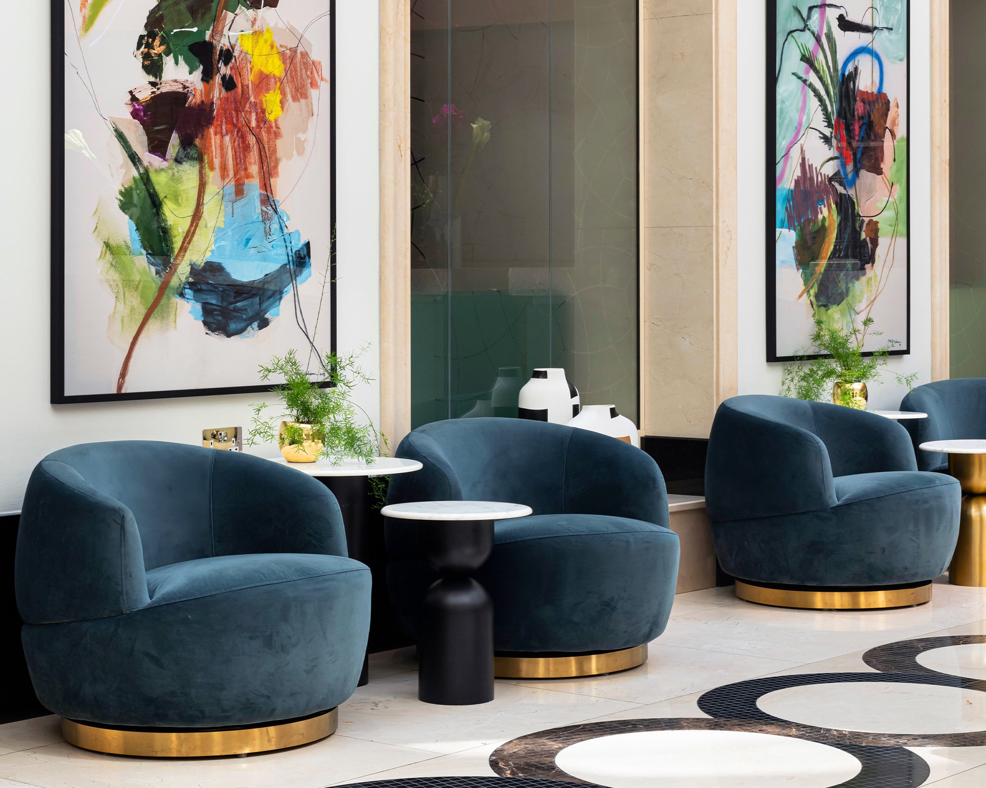 Vitale Occasional Chair Chair  -  Baxter Deep Sea Velvet