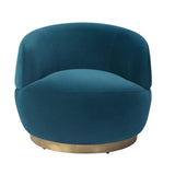 Vitale Occasional Chair Chair  -  Baxter Deep Sea Velvet