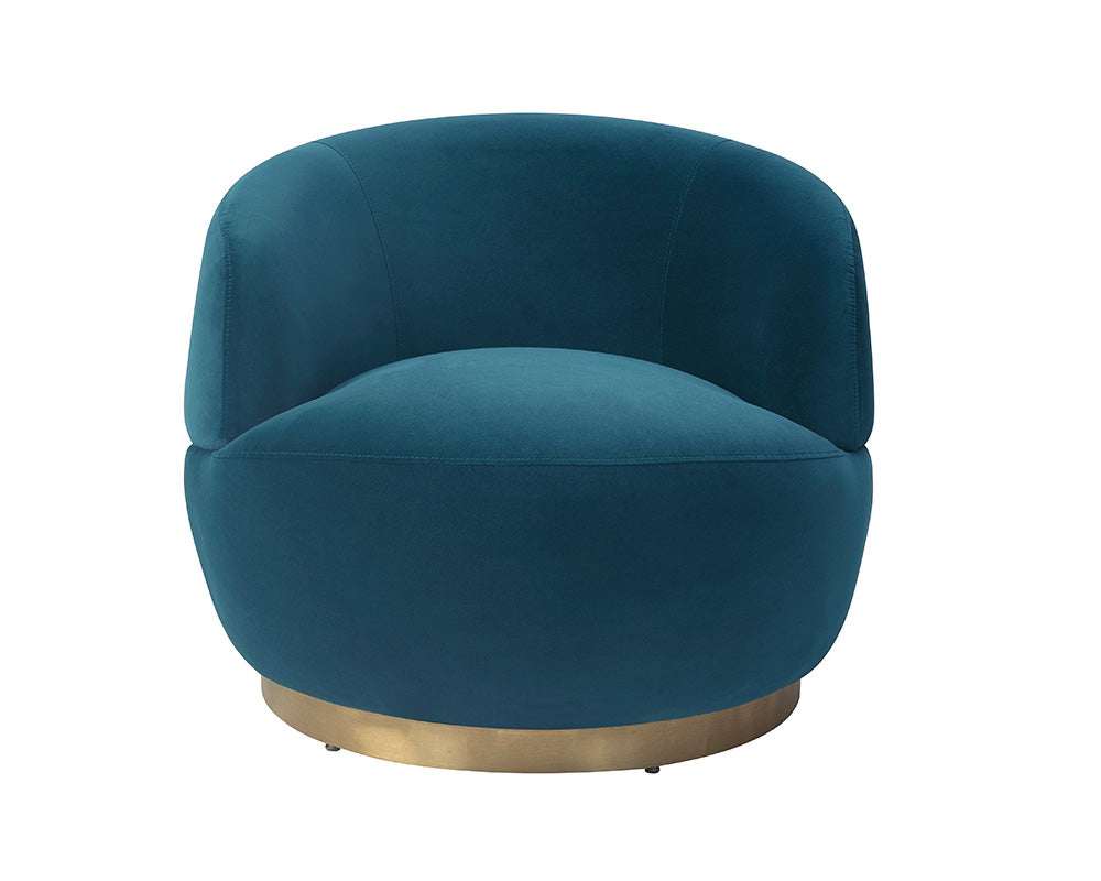 Vitale Occasional Chair Chair  -  Baxter Deep Sea Velvet