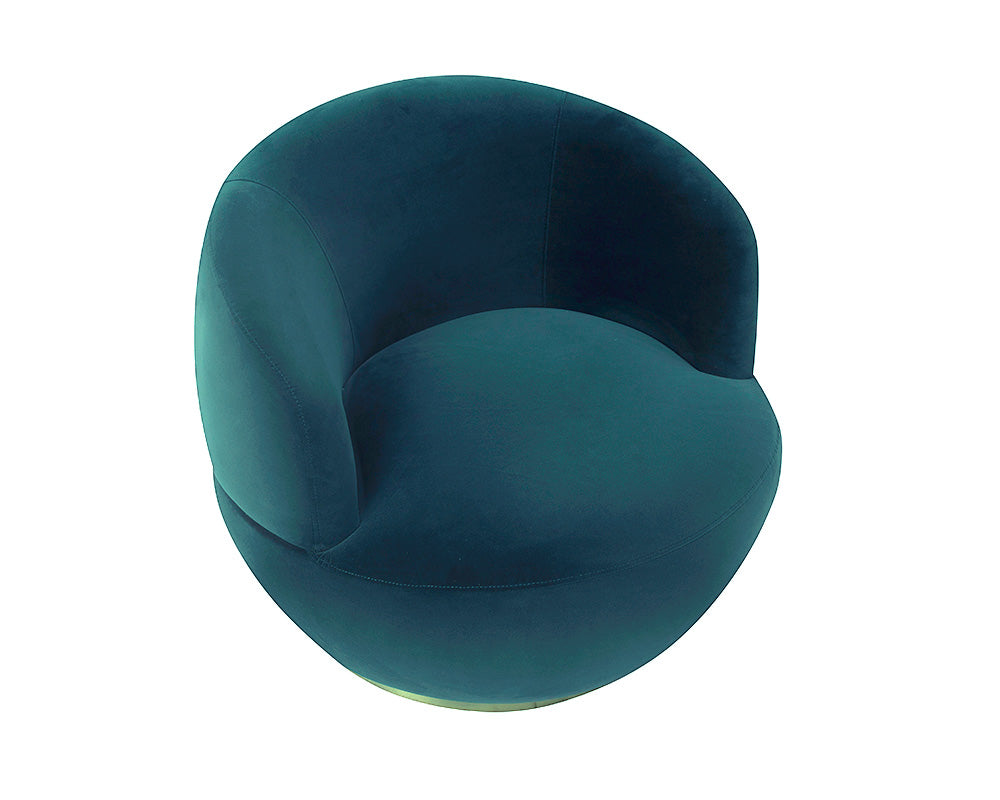 Vitale Occasional Chair Chair  -  Baxter Deep Sea Velvet