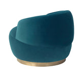 Vitale Occasional Chair Chair  -  Baxter Deep Sea Velvet