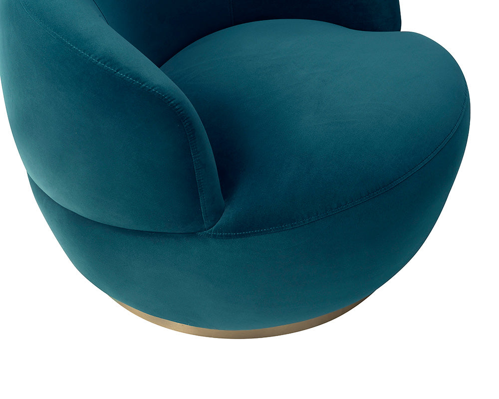 Vitale Occasional Chair Chair  -  Baxter Deep Sea Velvet