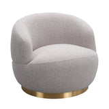 Liang & Eimil Vitale Chair in Taupe Boucle with Brushed Brass