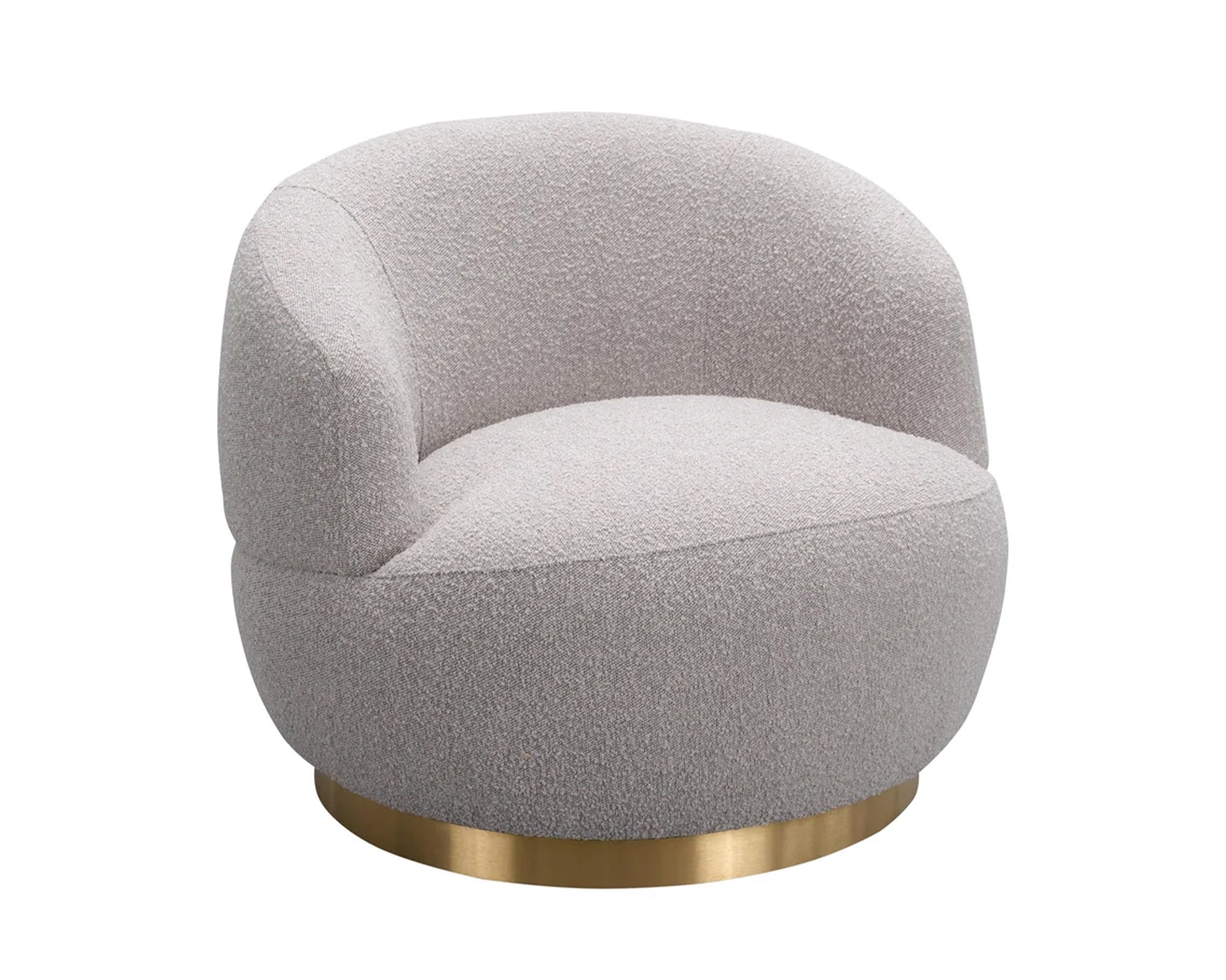 Liang & Eimil Vitale Chair in Taupe Boucle with Brushed Brass