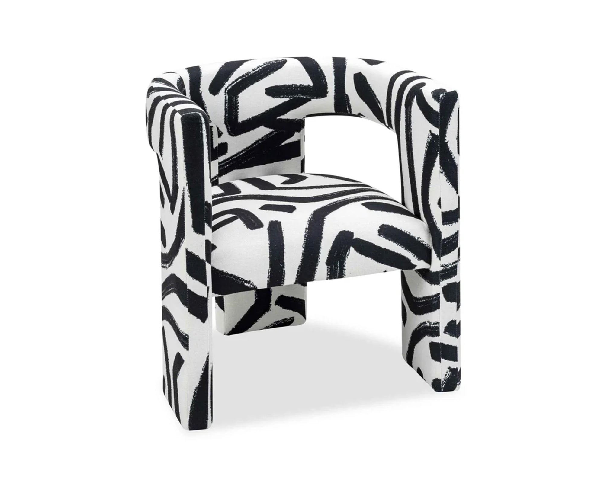 Liang & Eimil Archer Occasional Chair with Graphic Black and White Linen