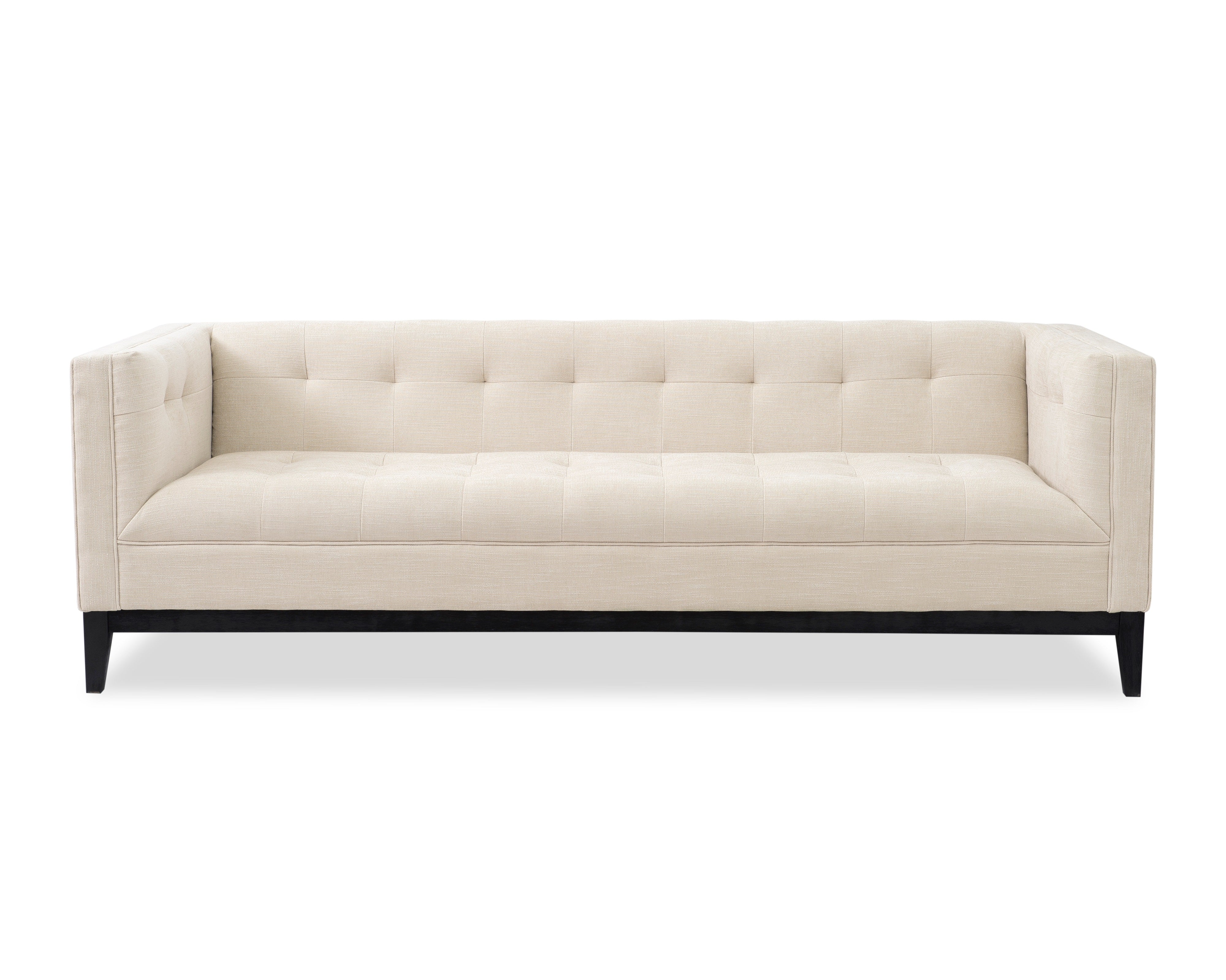 Liang & Eimil Beige Chenille (Linen Effect) Joel 3 Seater Sofa