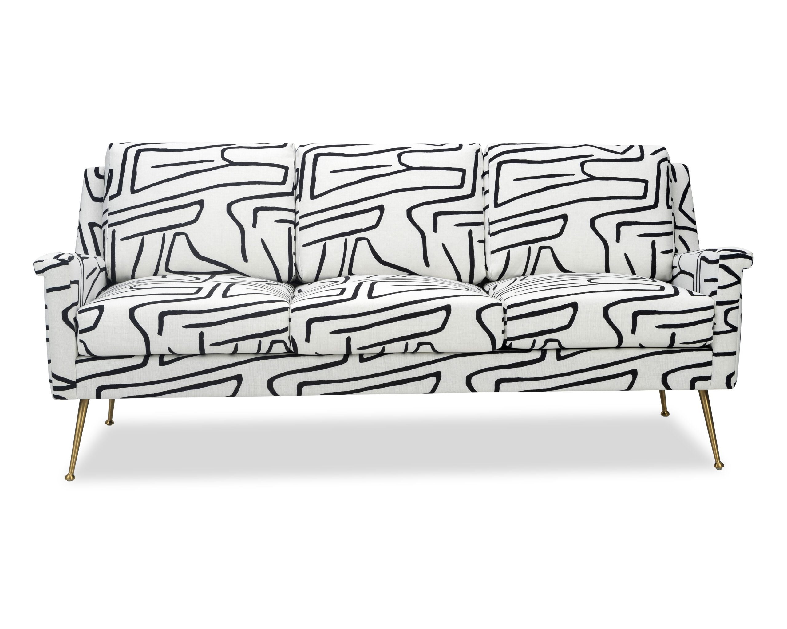 Liang & Eimil Lidmar Sofa with Zebra Black and White Linen