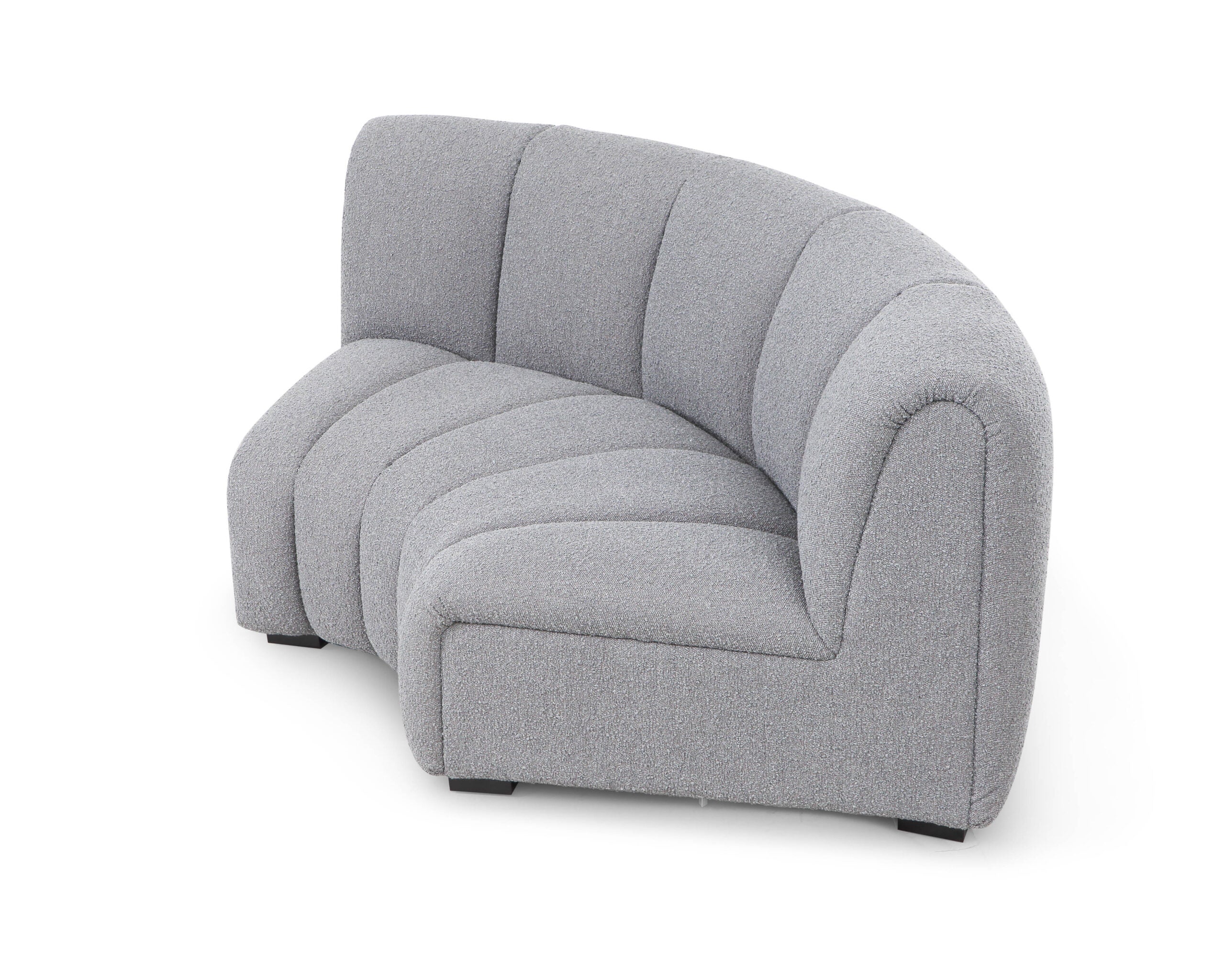 Ralph Sofa Round Corner  -  Boucle Graphic Grey