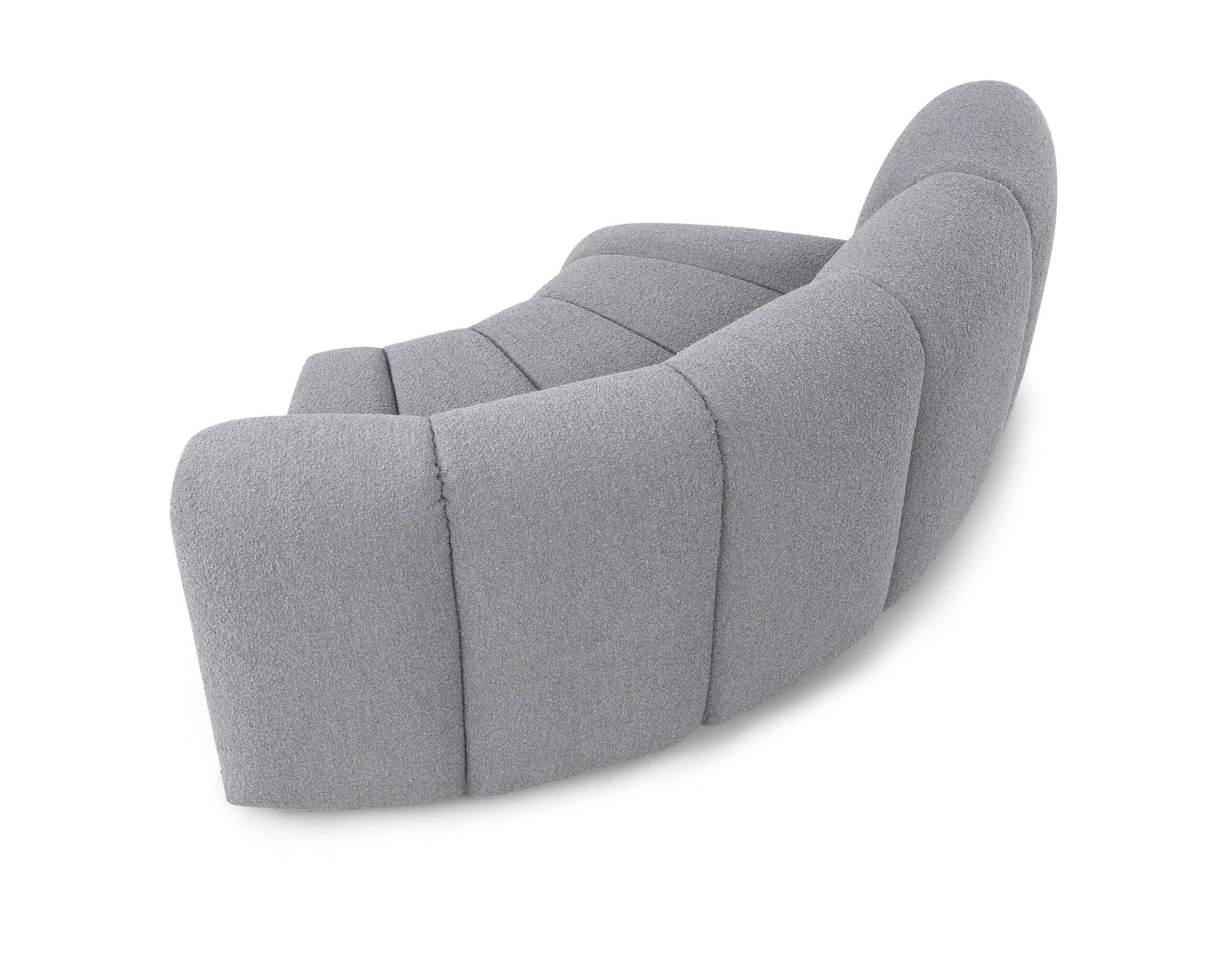 Ralph Sofa Round Corner  -  Boucle Graphic Grey