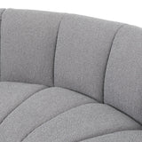Ralph Sofa Round Corner  -  Boucle Graphic Grey