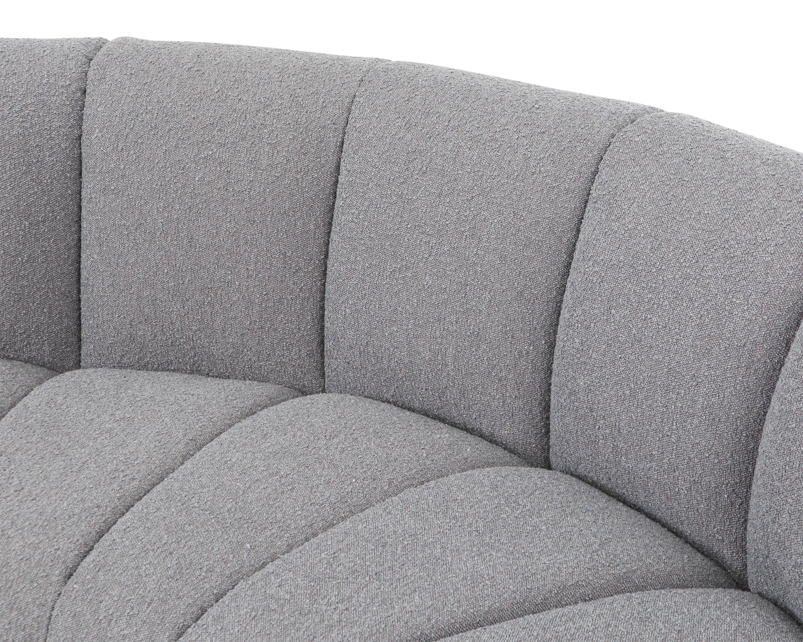 Ralph Sofa Round Corner  -  Boucle Graphic Grey