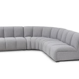 Ralph Sofa Round Corner  -  Boucle Graphic Grey