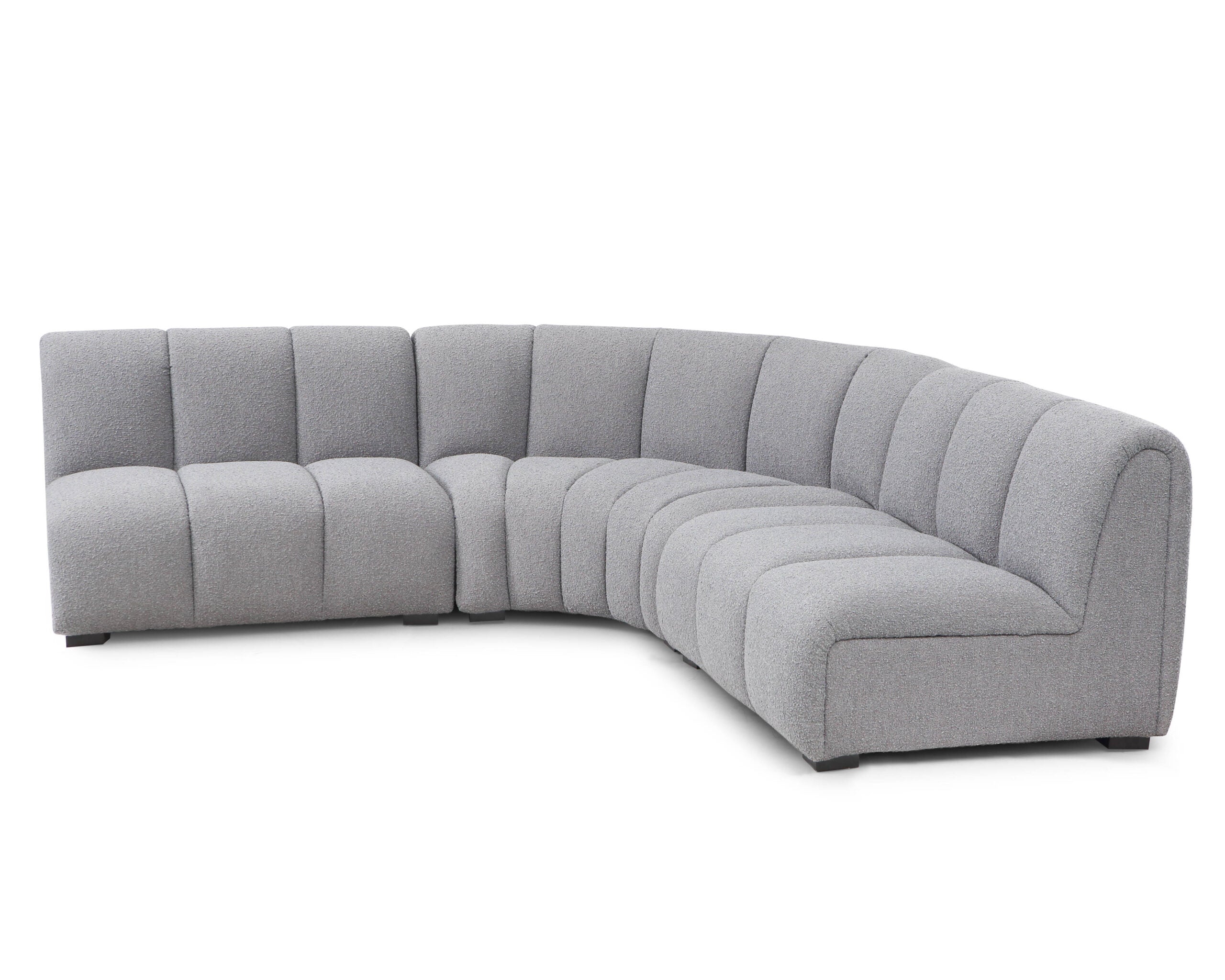 Ralph Sofa Round Corner  -  Boucle Graphic Grey