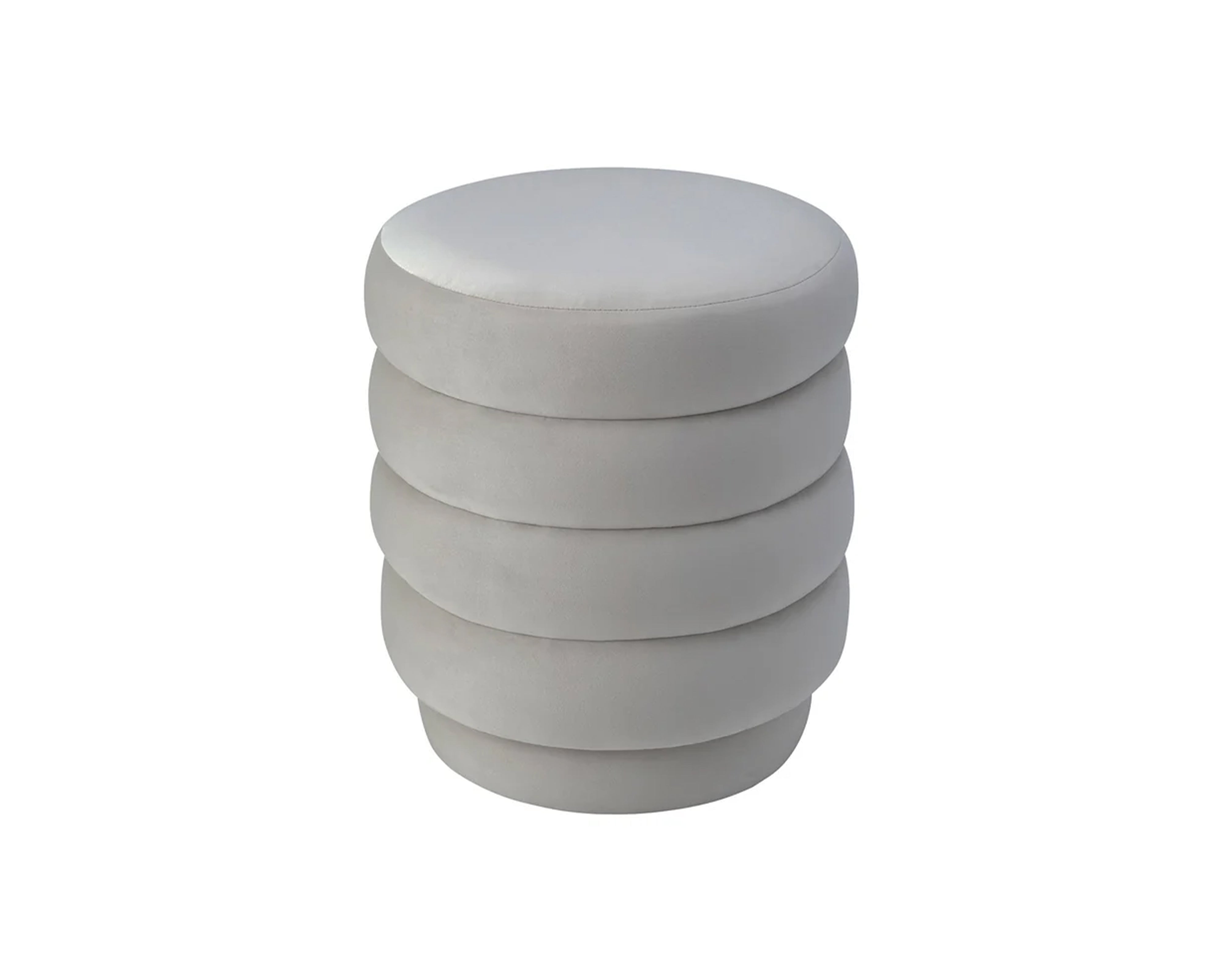 Liang & Eimil Lou Stool in Limestone Velvet
