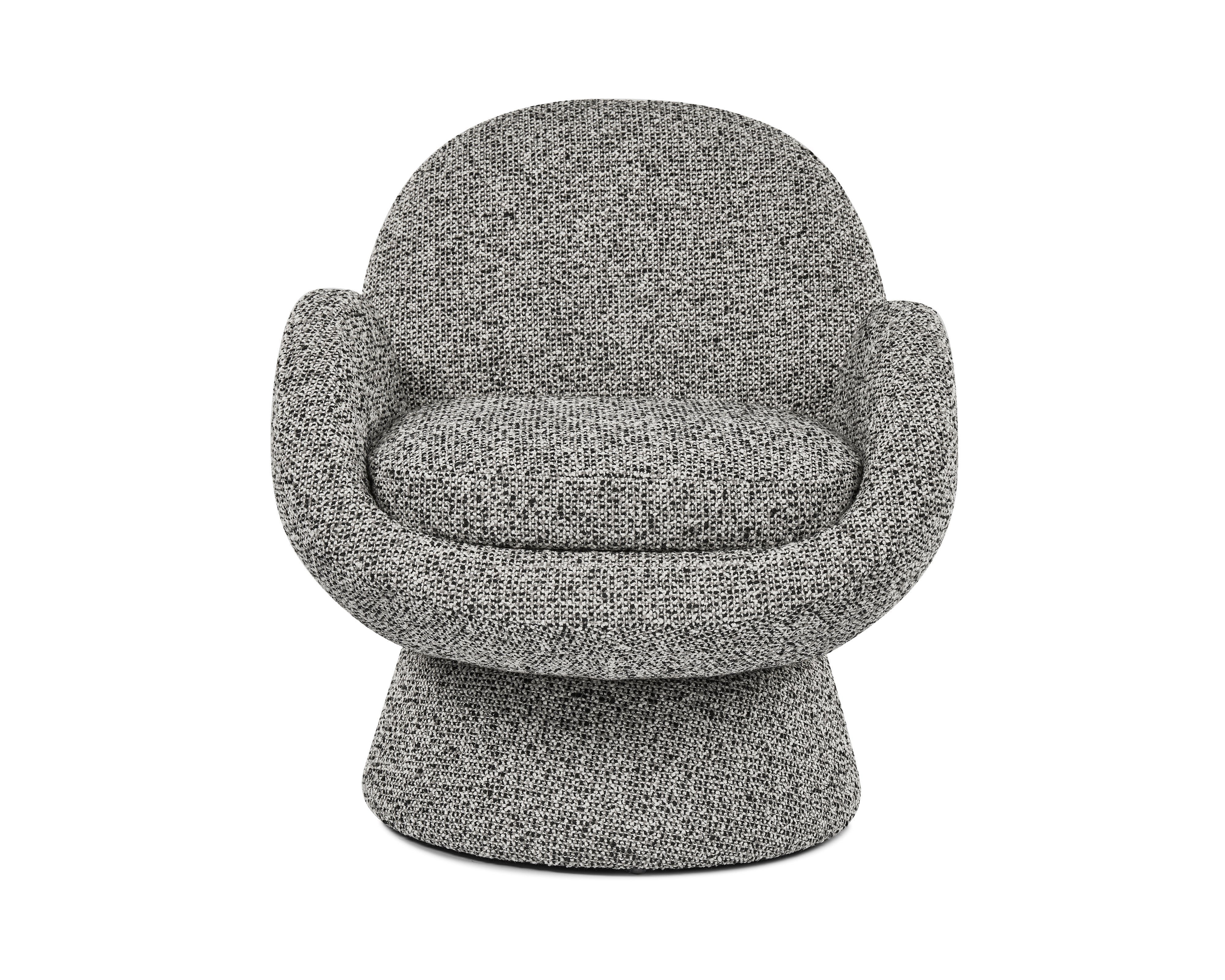 Liang & Eimil Arles Occasional Swivel Chair (CRIB 5) – Dexter Sparkle Stone
