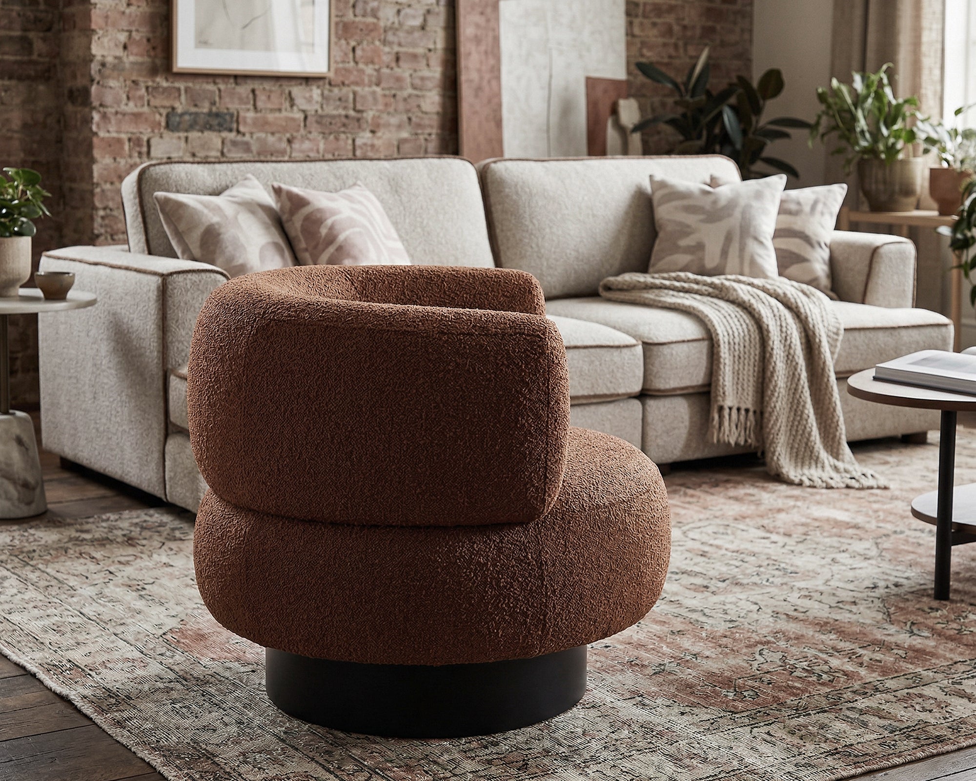 Liang & Eimil Redeo Swivel Occasional Chair – Capela Fennel Seed