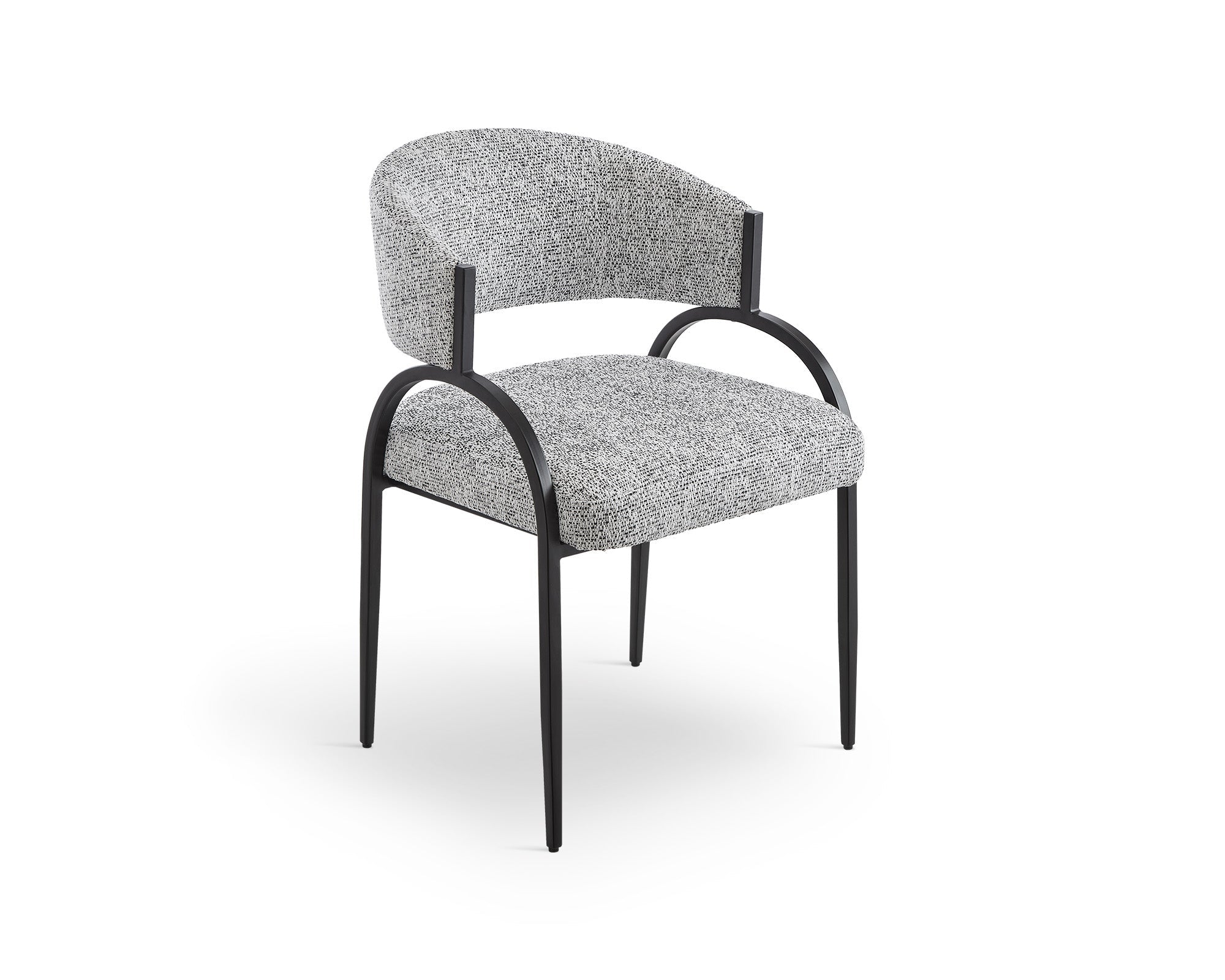 Pavilion Dining Chair (Crib 5)  -  Talbot Freckle & Matt Black