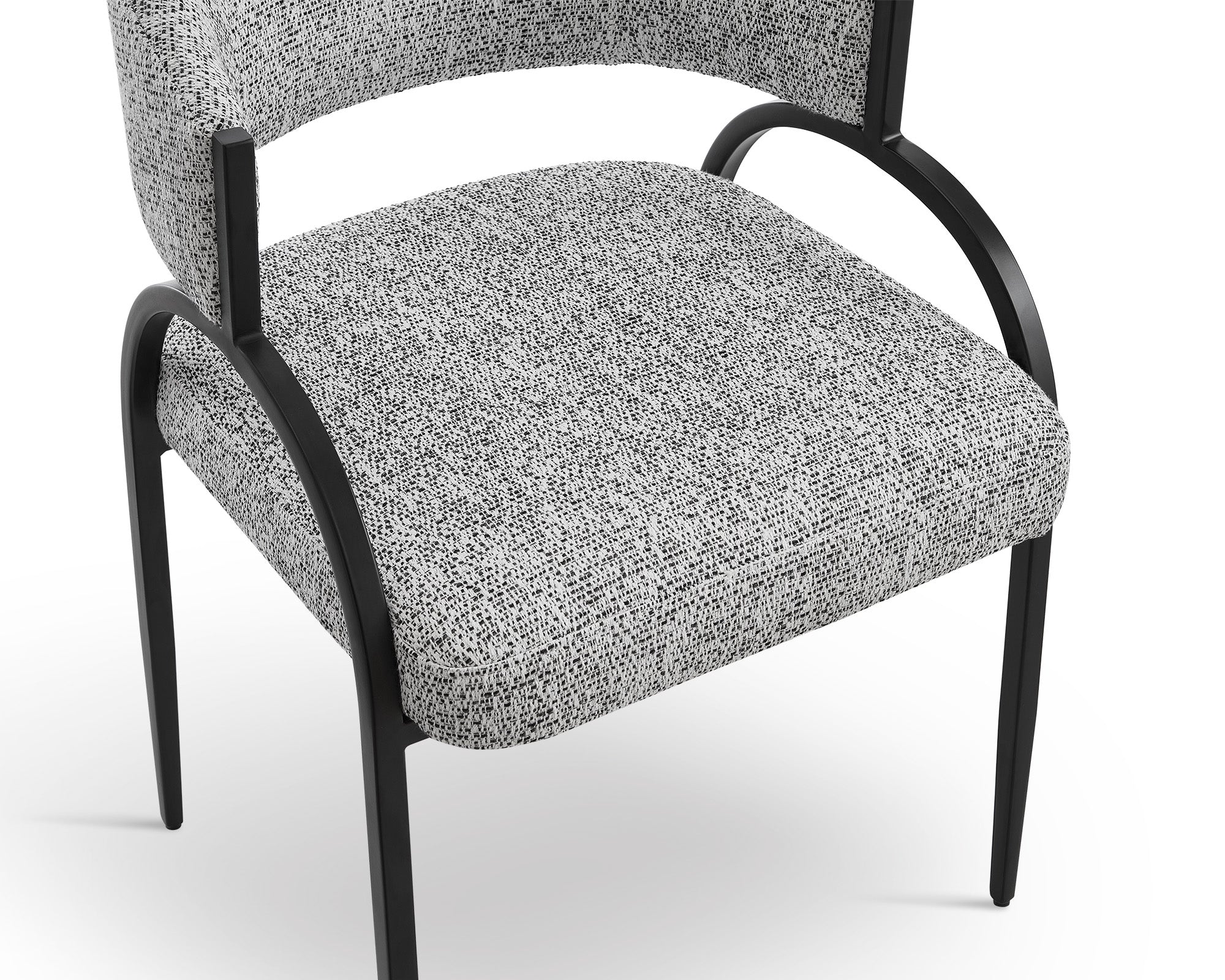 Pavilion Dining Chair (Crib 5)  -  Talbot Freckle & Matt Black