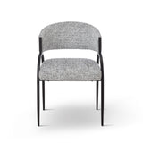 Pavilion Dining Chair (Crib 5)  -  Talbot Freckle & Matt Black