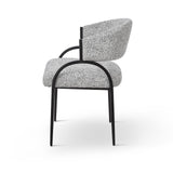Pavilion Dining Chair (Crib 5)  -  Talbot Freckle & Matt Black