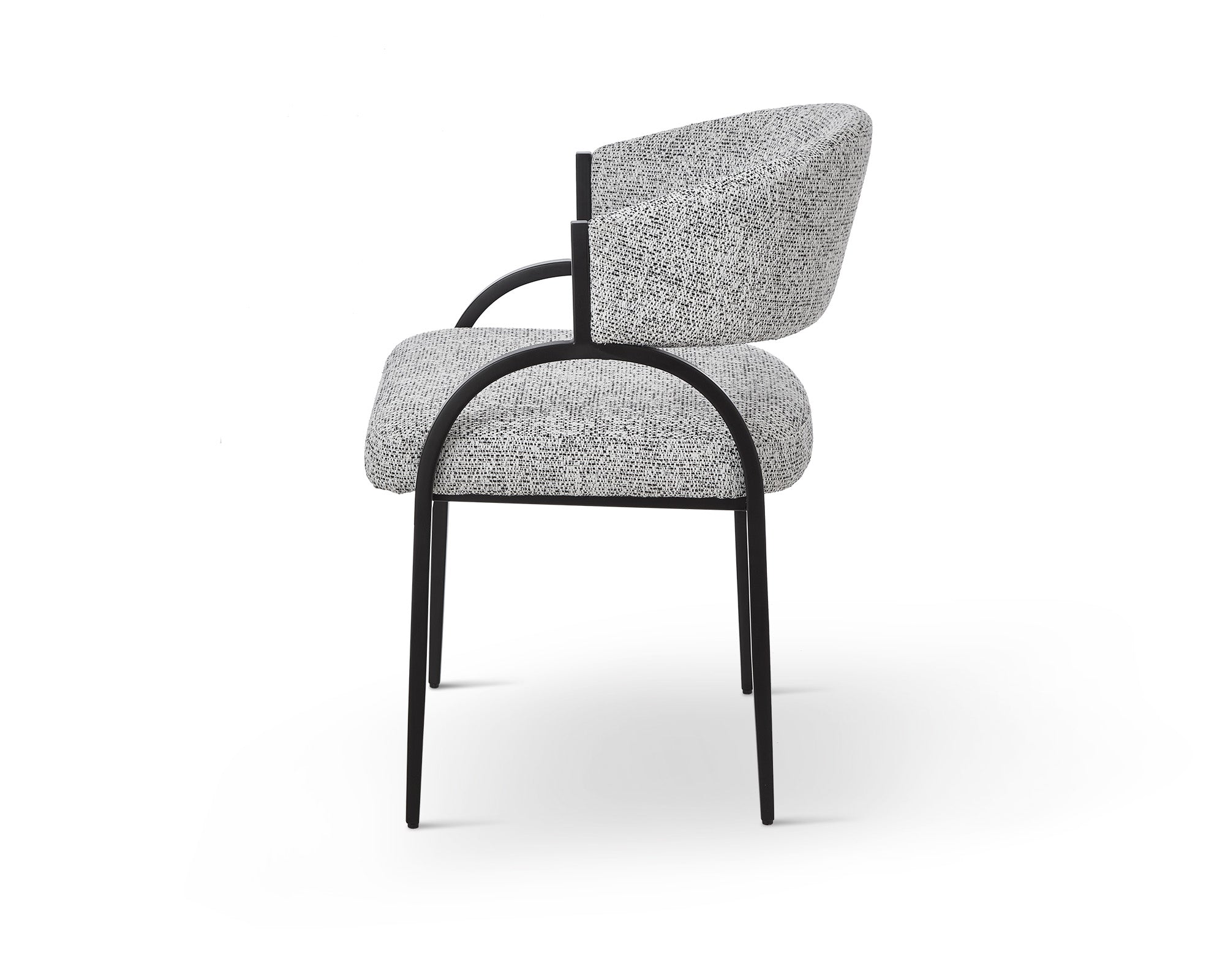 Pavilion Dining Chair (Crib 5)  -  Talbot Freckle & Matt Black