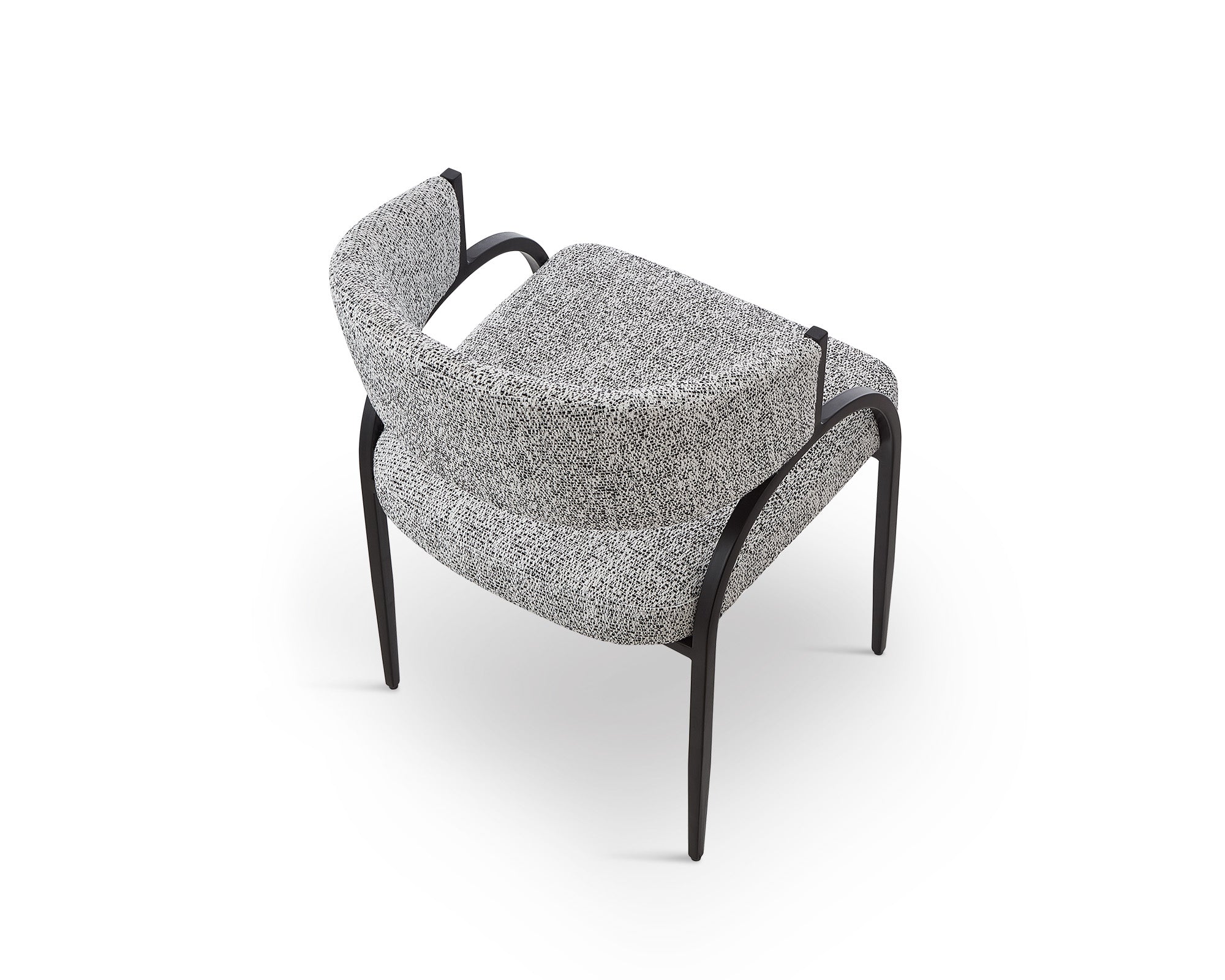 Pavilion Dining Chair (Crib 5)  -  Talbot Freckle & Matt Black