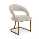 Liang & Eimil Alfie Dining Chair (CRIB 5) – Megan Pebble & Bronze Steel