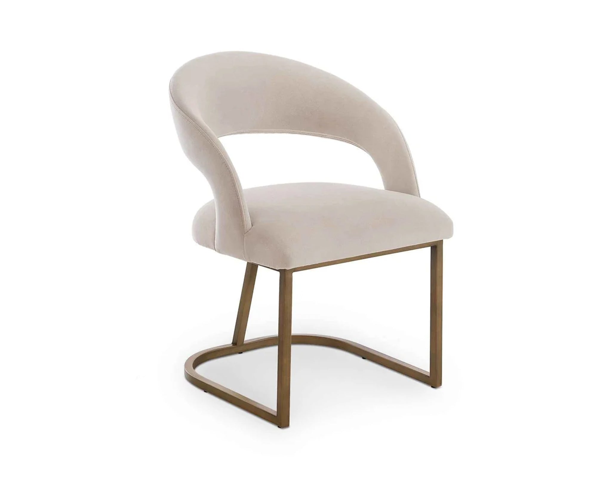 Liang & Eimil Alfie Dining Chair (CRIB 5) – Megan Pebble & Bronze Steel