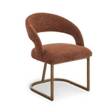 Liang & Eimil Alfie Dining Chair (CRIB 5) – Bari Chestnut Red & Bronze Steel