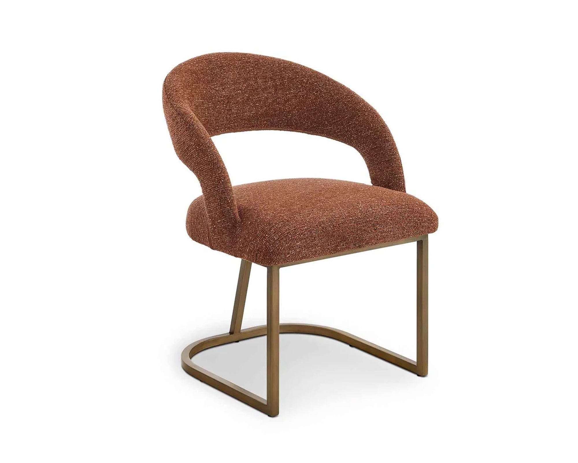 Liang & Eimil Alfie Dining Chair (CRIB 5) – Bari Chestnut Red & Bronze Steel