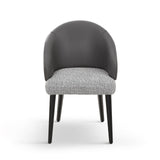 Liang & Eimil Agadir Dining Chair (CRIB 5) – Kelpa Grey & Vegan Grey Leather