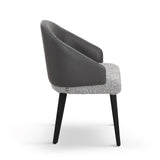 Liang & Eimil Agadir Dining Chair (CRIB 5) – Kelpa Grey & Vegan Grey Leather