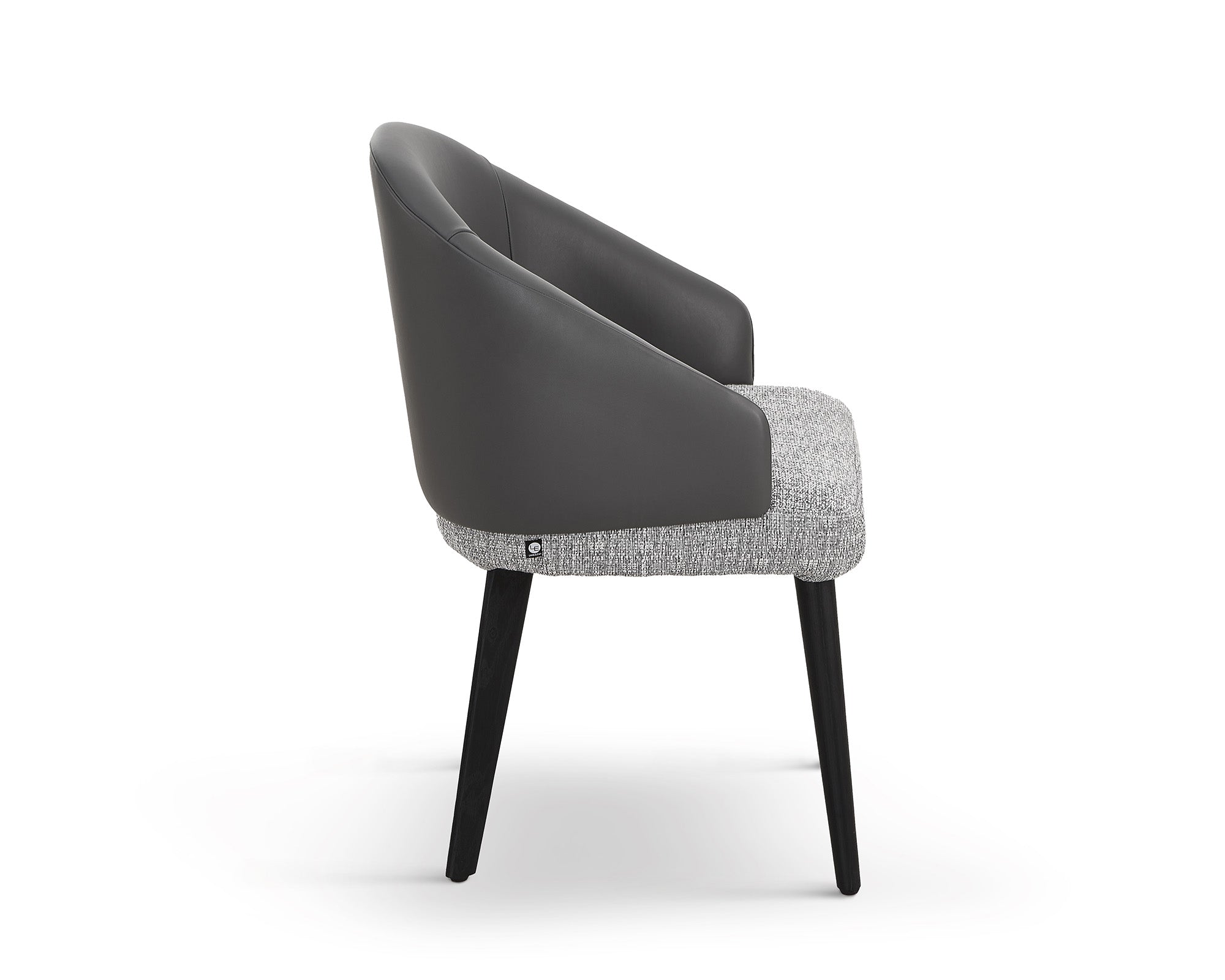Liang & Eimil Agadir Dining Chair (CRIB 5) – Kelpa Grey & Vegan Grey Leather